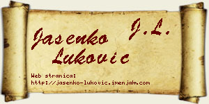 Jasenko Luković vizit kartica